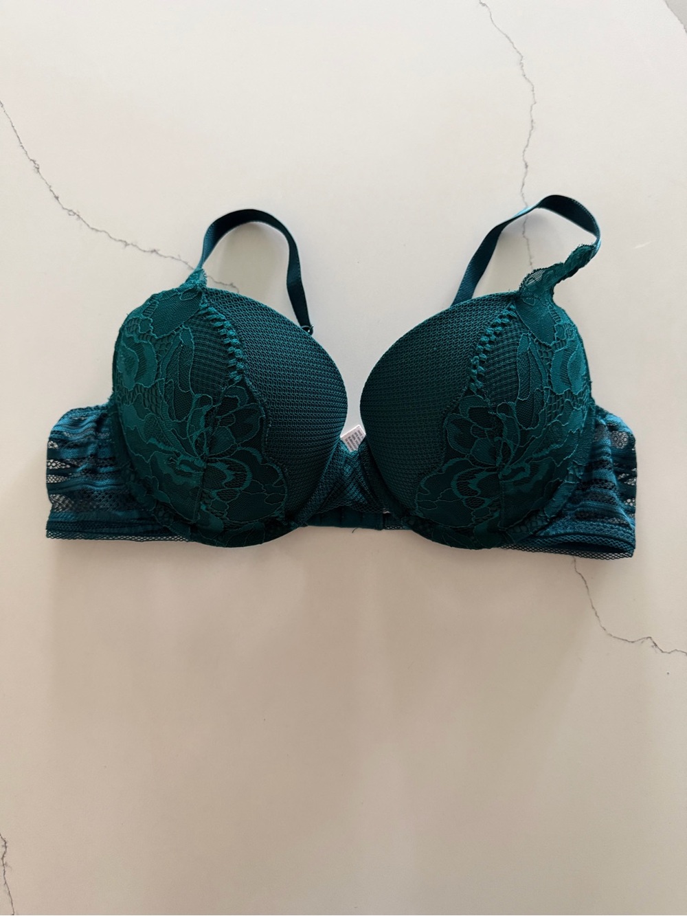 Auden Green Lace Push-Up Bra | 36C | NEW w/o tags